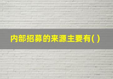 内部招募的来源主要有( )